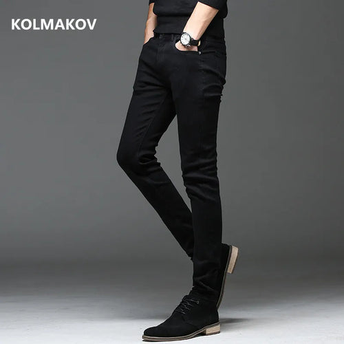 2026 autumn Slim Fit men Jeans Black Classic Fashion Denim Skinny Jeans Male spring men's casual High Quality Trousers