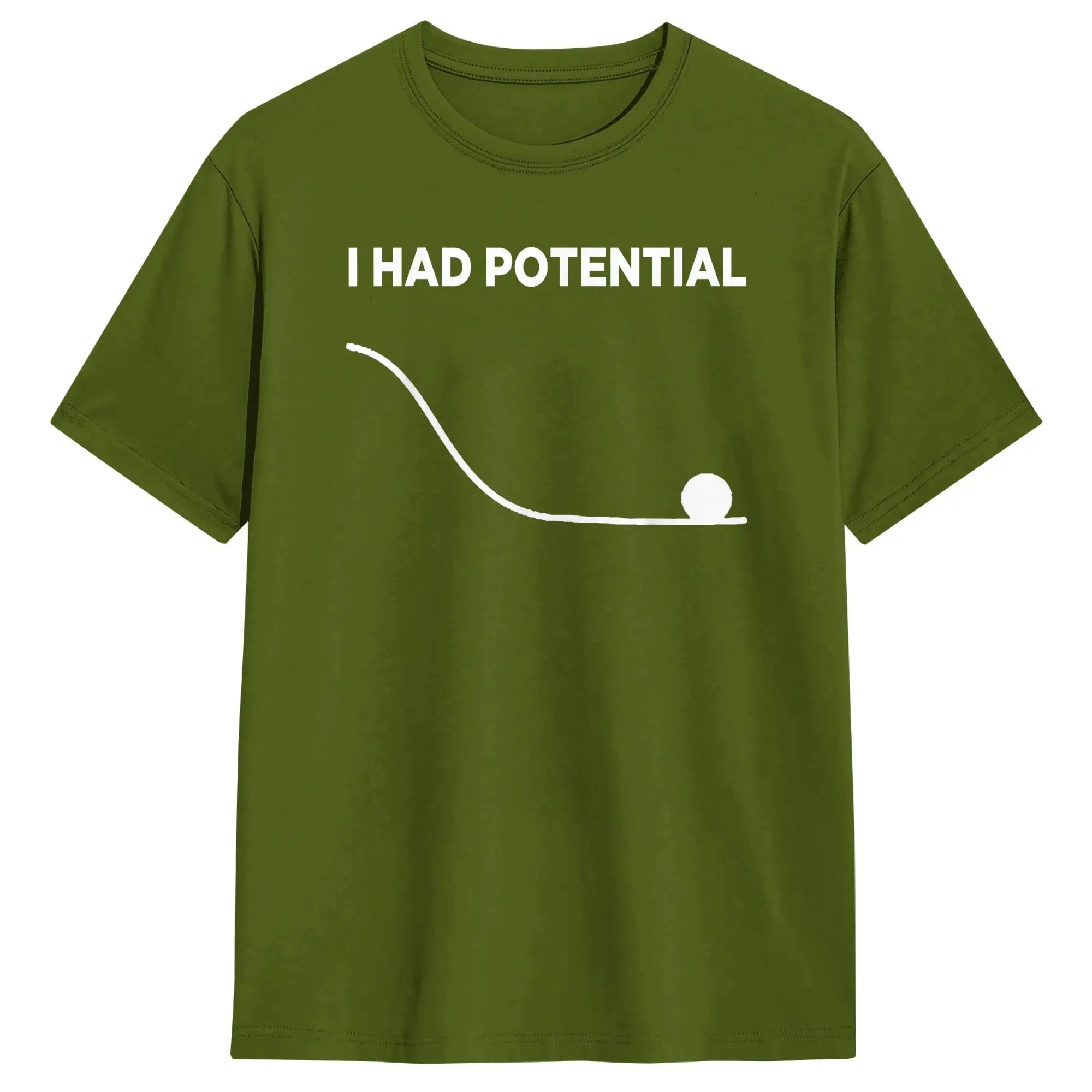 I Had Potential T-Shirt for Men  Casual Cotton Tees Crewneck Short Sleeve T Shirts New Arrival Clothes