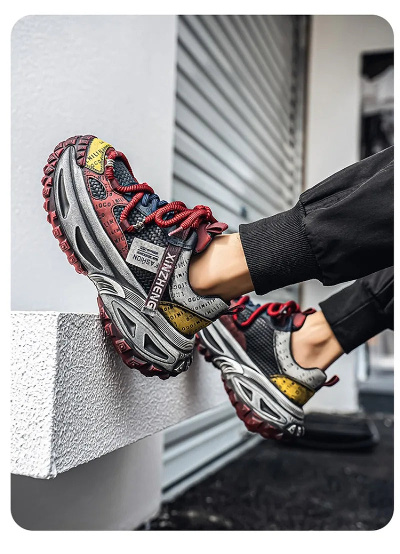 Shoes for Men Mesh Breathable Platform Sneakers Light Luxury High-end Casual Men Shoes Trend Comfort Men Shoes Кроссовки Мужские