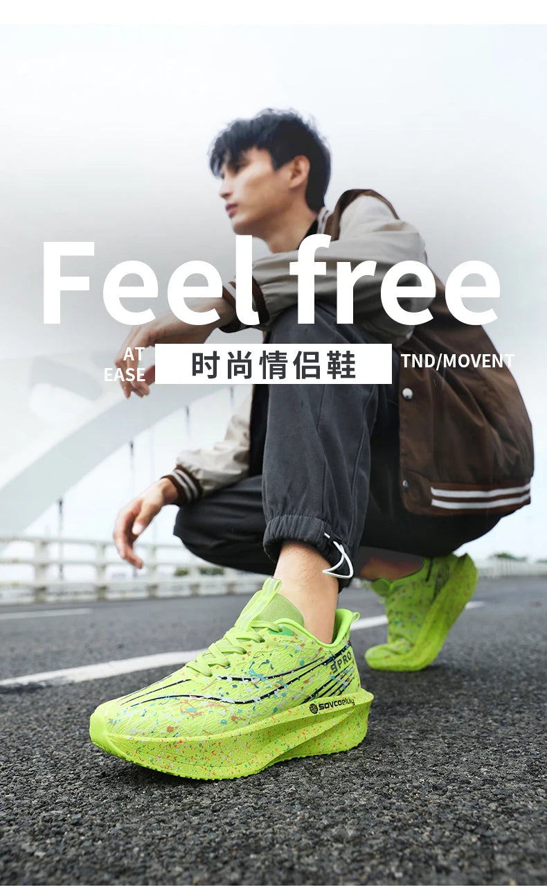 Men's Sneakers Trend Walking Speciality Carbon Board Marathon Sports Shoes Male Running Athletic Nonskid Sneakers﻿ For Women