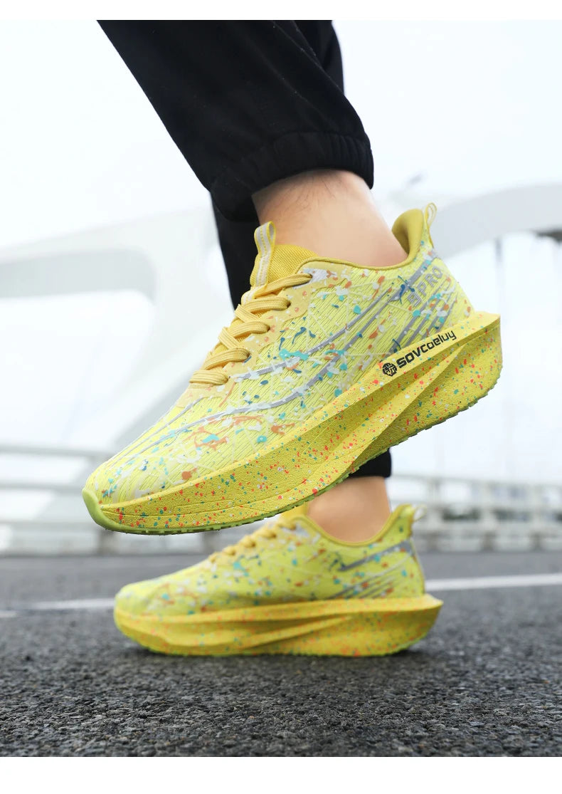 Men's Sneakers Trend Walking Speciality Carbon Board Marathon Sports Shoes Male Running Athletic Nonskid Sneakers﻿ For Women
