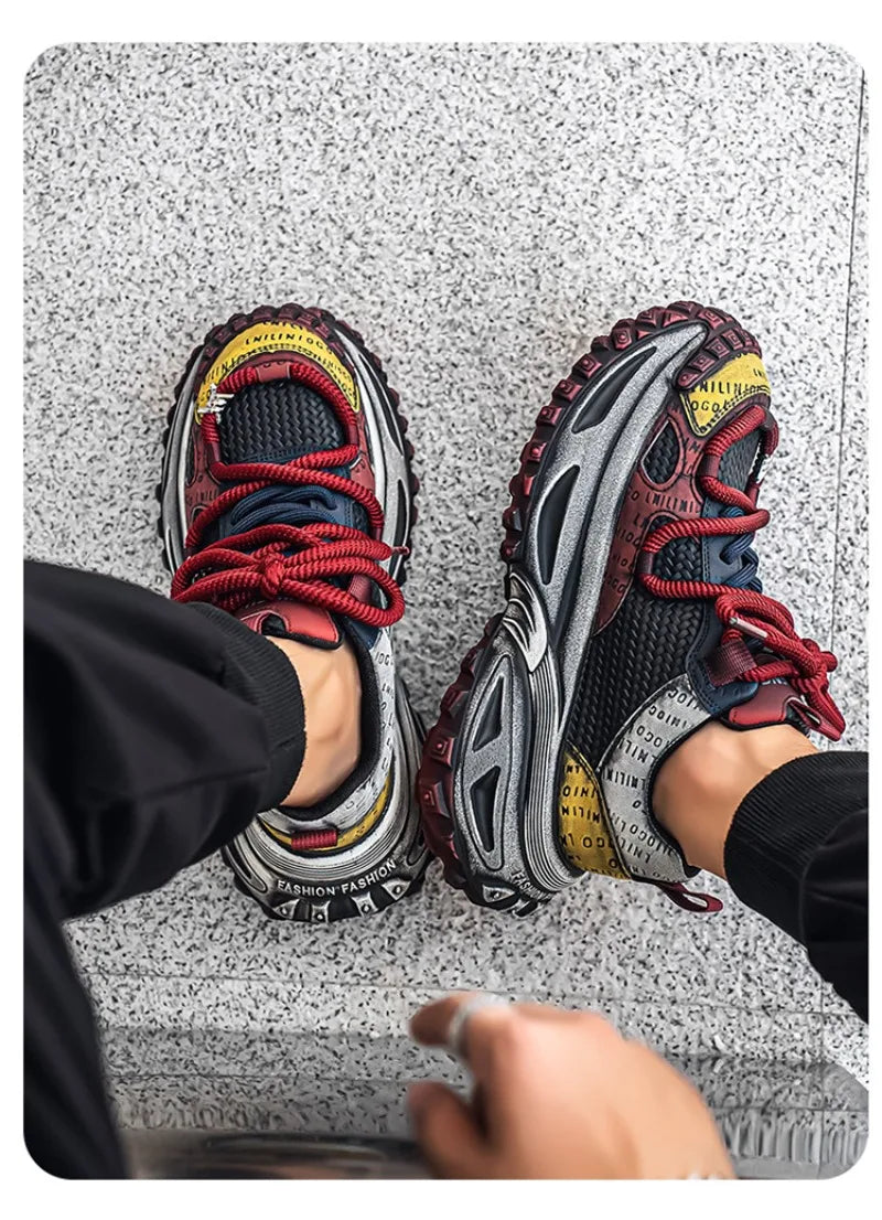 Shoes for Men Mesh Breathable Platform Sneakers Light Luxury High-end Casual Men Shoes Trend Comfort Men Shoes Кроссовки Мужские