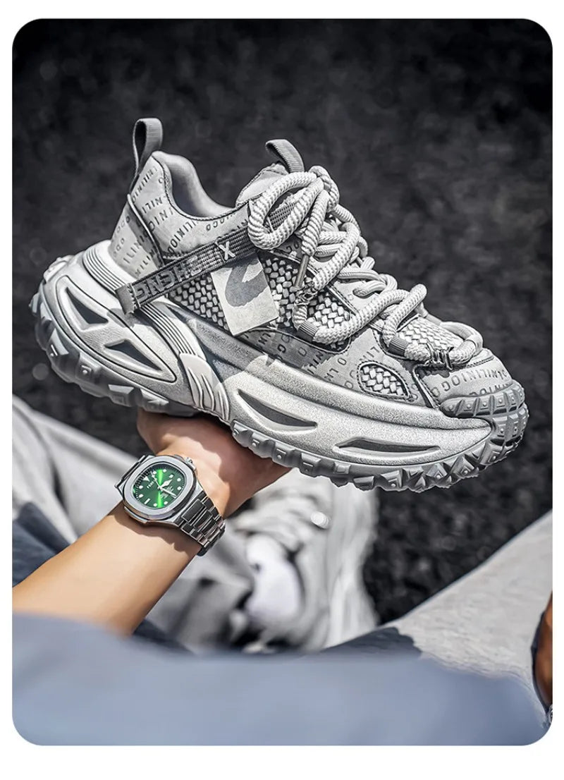 Shoes for Men Mesh Breathable Platform Sneakers Light Luxury High-end Casual Men Shoes Trend Comfort Men Shoes Кроссовки Мужские