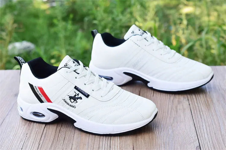 2026Men's Sneakers Versatile Air Cushion Running Shoes Men Platform Leather Vulcanized Shoes Breathable Men Casual Sport Shoes