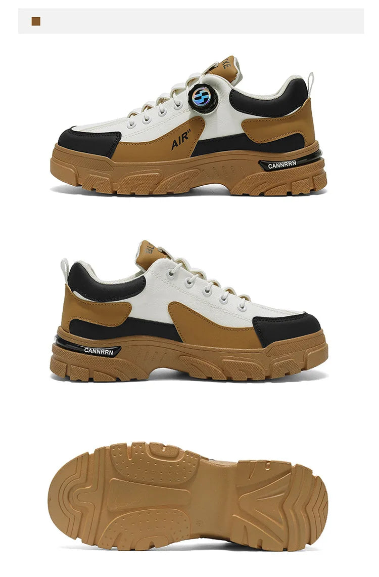 Brand Men Sneakers Leather Platform Casual Shoes for Men Outdoor Comfortable Walking Shoes Luxury Designer Men Running Shoes New