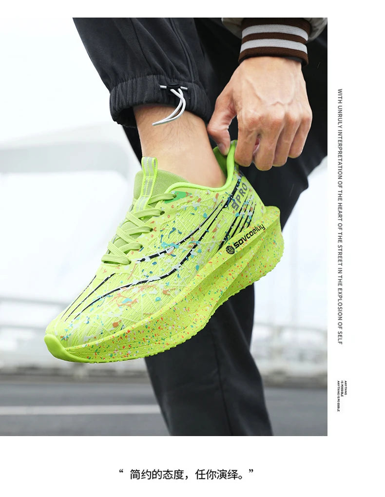 Men's Sneakers Trend Walking Speciality Carbon Board Marathon Sports Shoes Male Running Athletic Nonskid Sneakers﻿ For Women