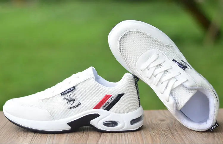 2026Men's Sneakers Versatile Air Cushion Running Shoes Men Platform Leather Vulcanized Shoes Breathable Men Casual Sport Shoes