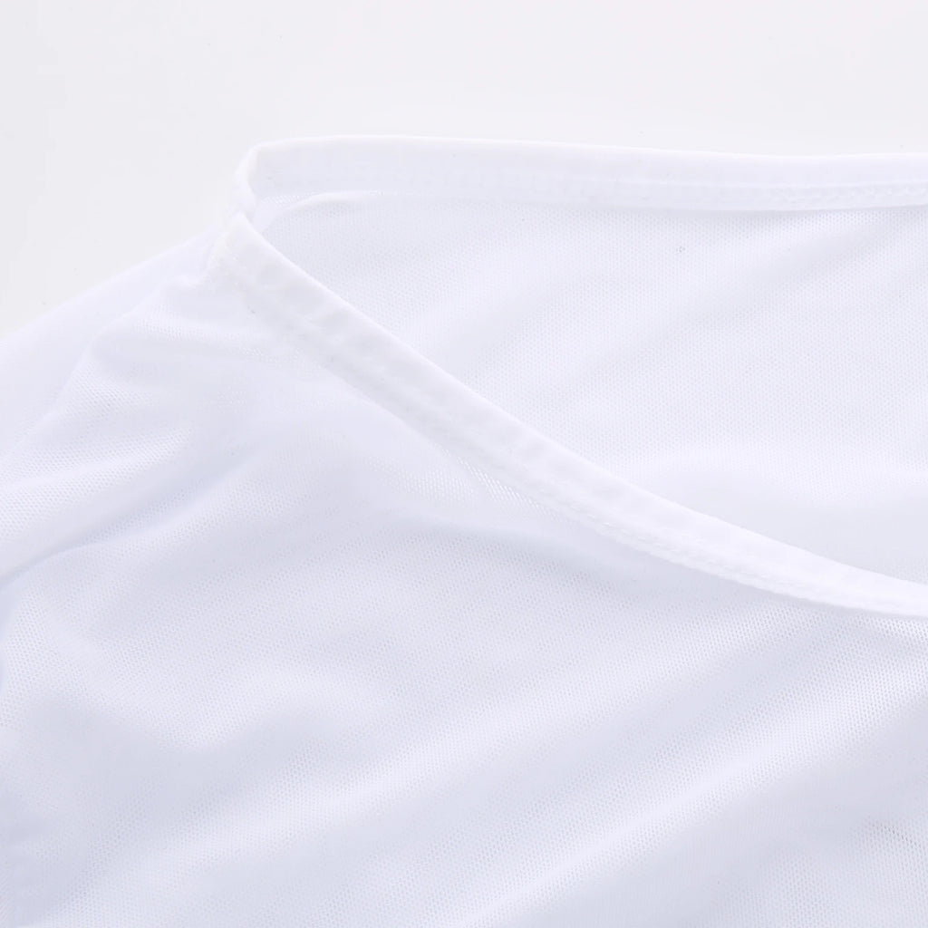 Men's Sexy T-Shirts Mesh Tee Shirt Undershirt Homme Long Sleeves Men T Shirts Male Transparent See through Shirts