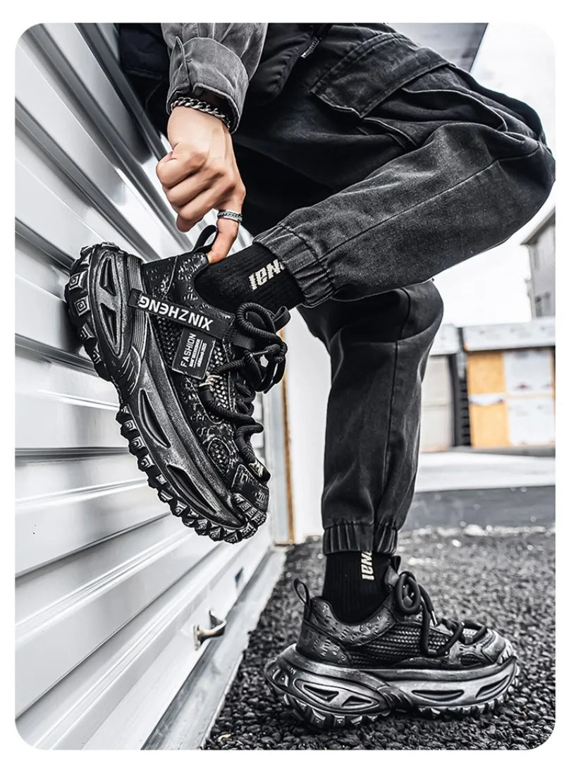 Shoes for Men Mesh Breathable Platform Sneakers Light Luxury High-end Casual Men Shoes Trend Comfort Men Shoes Кроссовки Мужские