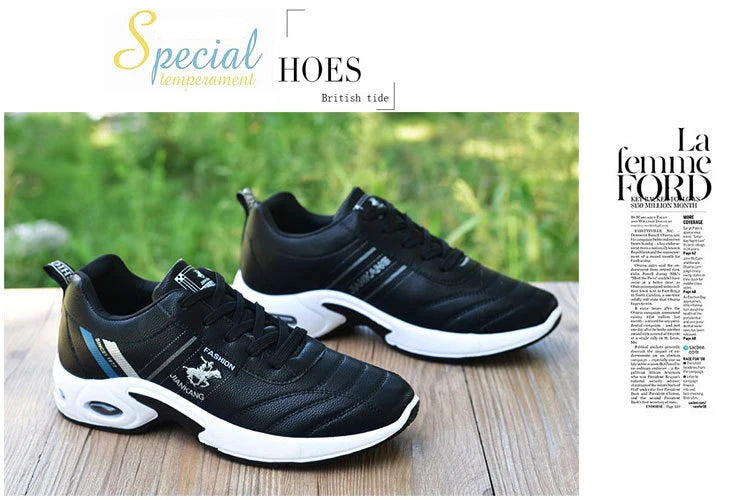 2026Men's Sneakers Versatile Air Cushion Running Shoes Men Platform Leather Vulcanized Shoes Breathable Men Casual Sport Shoes