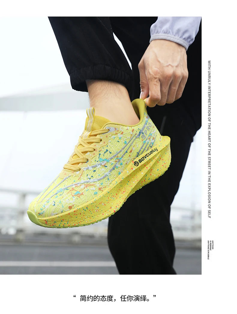 Men's Sneakers Trend Walking Speciality Carbon Board Marathon Sports Shoes Male Running Athletic Nonskid Sneakers﻿ For Women