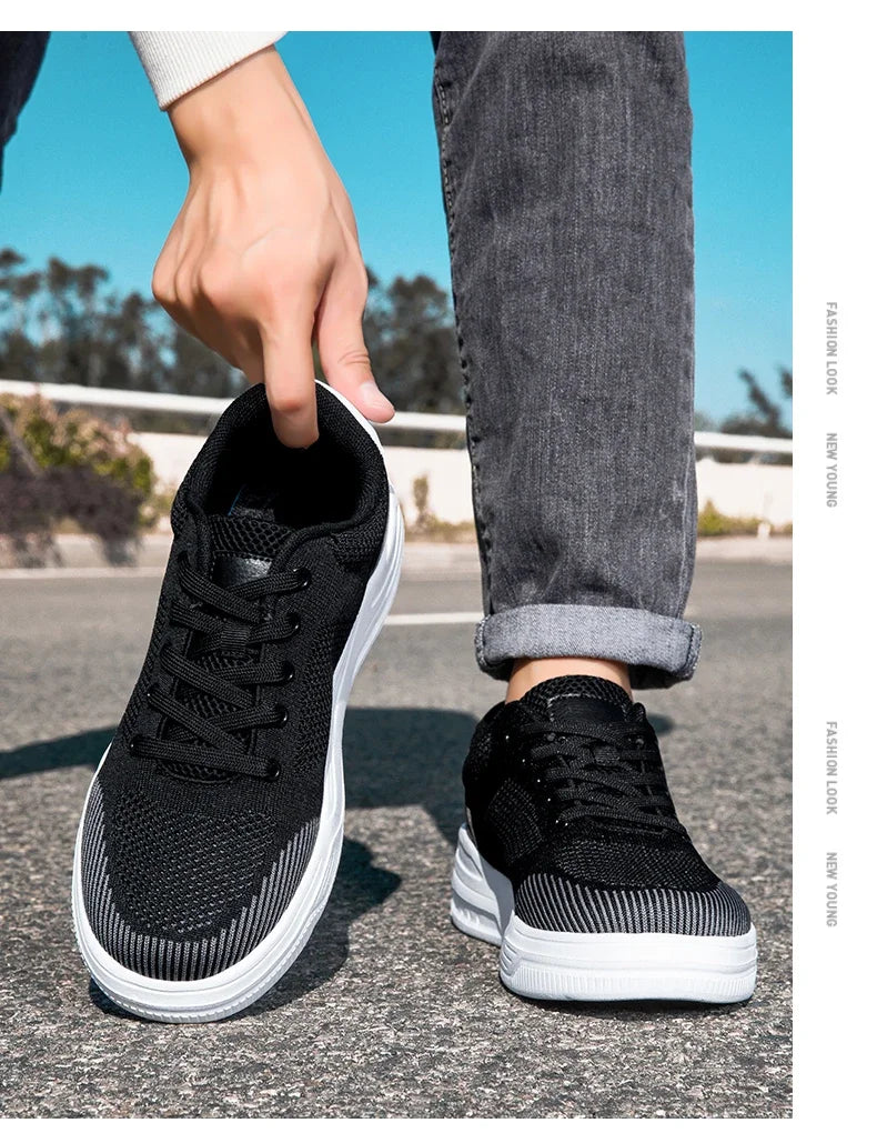 Men Shoes Sneakers for Men Fashion Comfort Lightweight Breathable Casual Shoes Outdoor Walking Skateboard Footwear Size 39-46