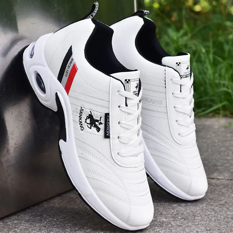 2026Men's Sneakers Versatile Air Cushion Running Shoes Men Platform Leather Vulcanized Shoes Breathable Men Casual Sport Shoes
