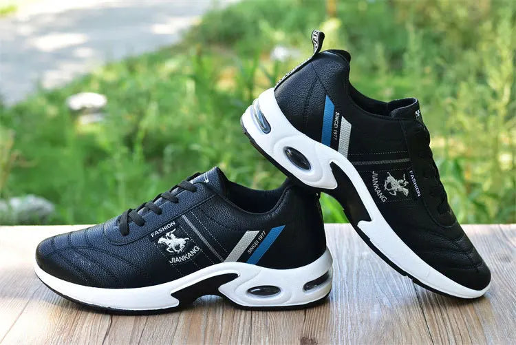 2026Men's Sneakers Versatile Air Cushion Running Shoes Men Platform Leather Vulcanized Shoes Breathable Men Casual Sport Shoes