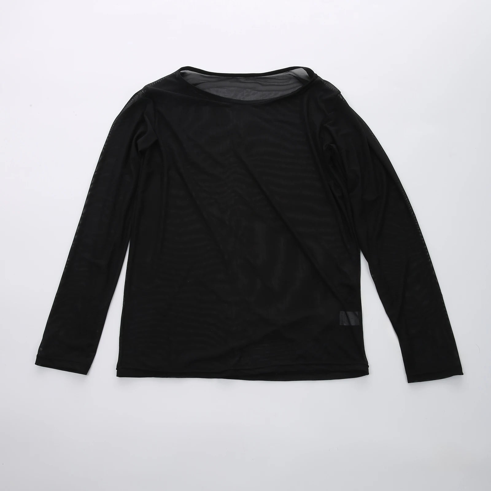 Men's Sexy T-Shirts Mesh Tee Shirt Undershirt Homme Long Sleeves Men T Shirts Male Transparent See through Shirts