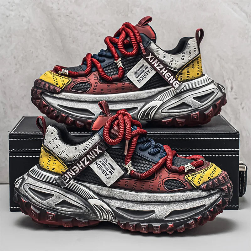 Shoes for Men Mesh Breathable Platform Sneakers Light Luxury High-end Casual Men Shoes Trend Comfort Men Shoes Кроссовки Мужские