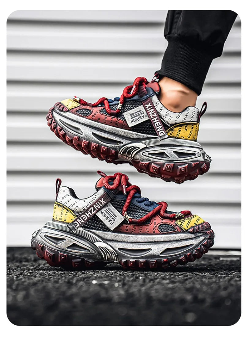Shoes for Men Mesh Breathable Platform Sneakers Light Luxury High-end Casual Men Shoes Trend Comfort Men Shoes Кроссовки Мужские
