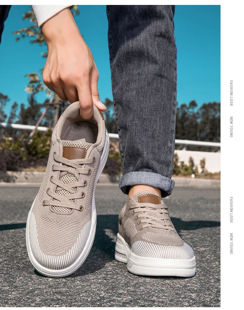 Men Shoes Sneakers for Men Fashion Comfort Lightweight Breathable Casual Shoes Outdoor Walking Skateboard Footwear Size 39-46