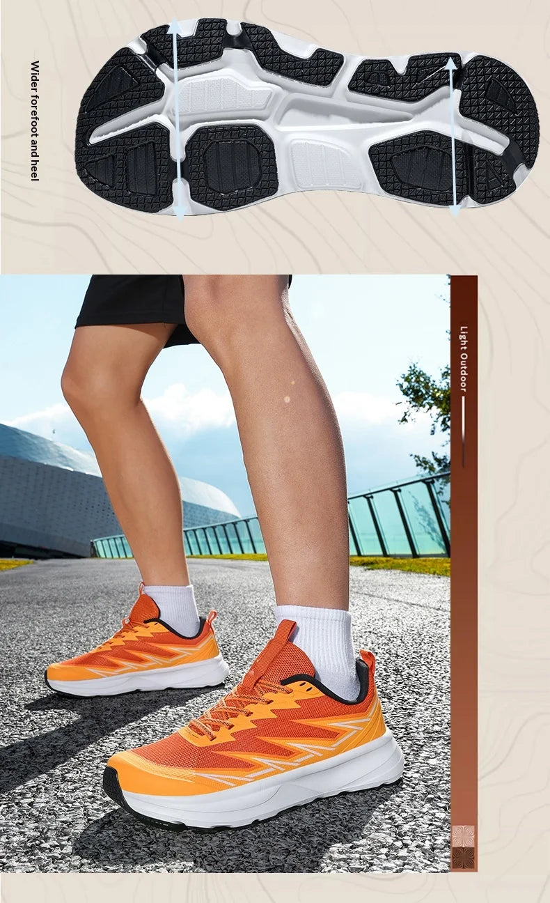 Men Summer Casual Running Shoes Are Fashionable Breathable Anti Slip Wear-Resistant Wide Toe And Oversized Men Shoes For Walking