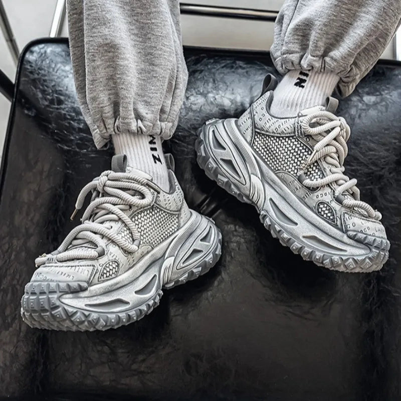 Shoes for Men Mesh Breathable Platform Sneakers Light Luxury High-end Casual Men Shoes Trend Comfort Men Shoes Кроссовки Мужские