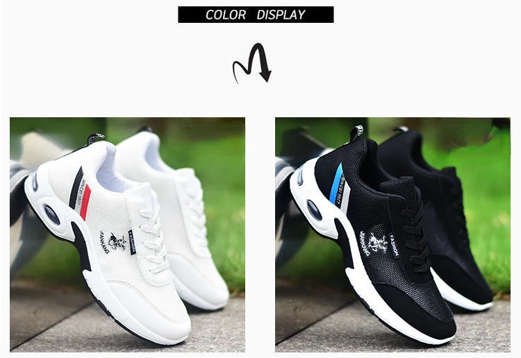 2026Men's Sneakers Versatile Air Cushion Running Shoes Men Platform Leather Vulcanized Shoes Breathable Men Casual Sport Shoes