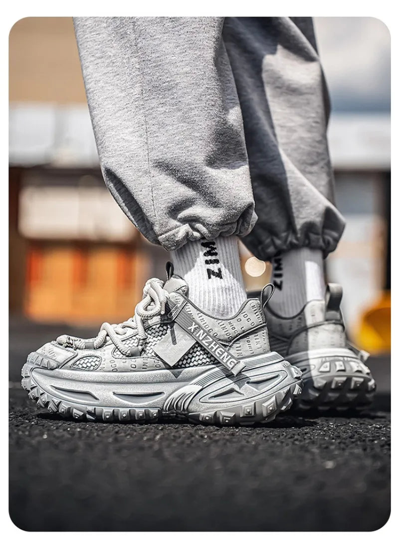 Shoes for Men Mesh Breathable Platform Sneakers Light Luxury High-end Casual Men Shoes Trend Comfort Men Shoes Кроссовки Мужские