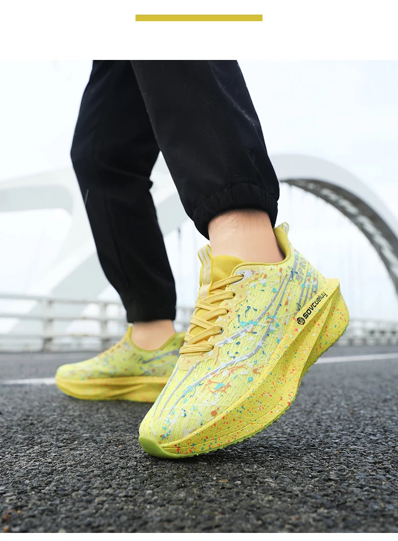 Men's Sneakers Trend Walking Speciality Carbon Board Marathon Sports Shoes Male Running Athletic Nonskid Sneakers﻿ For Women