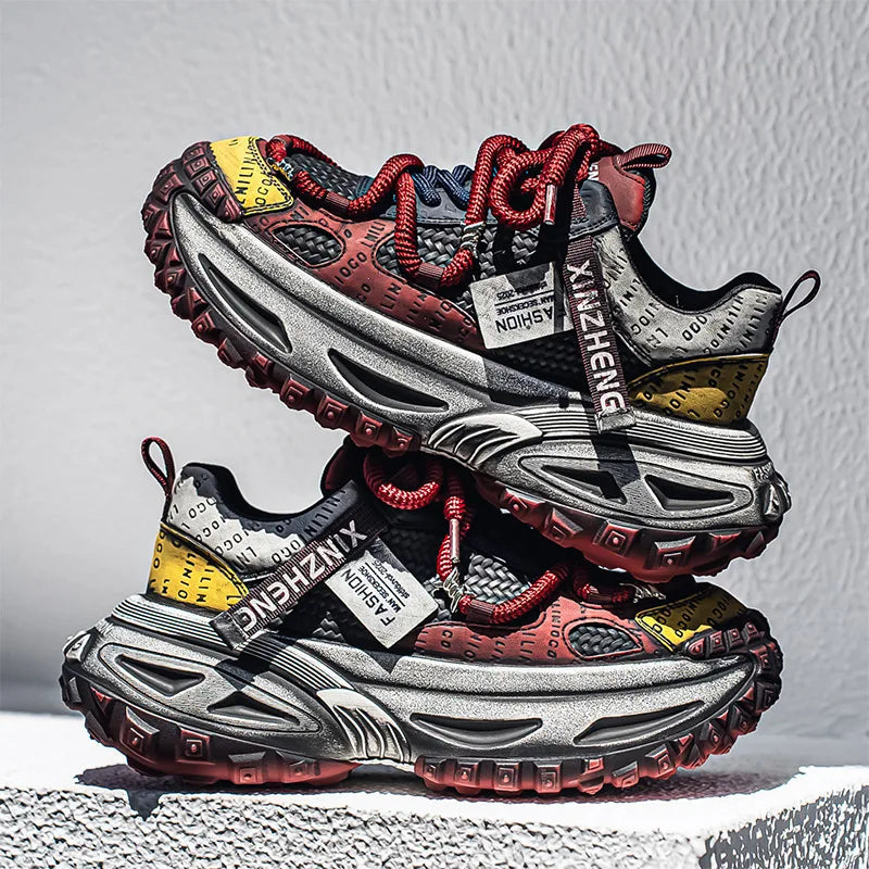 Shoes for Men Mesh Breathable Platform Sneakers Light Luxury High-end Casual Men Shoes Trend Comfort Men Shoes Кроссовки Мужские