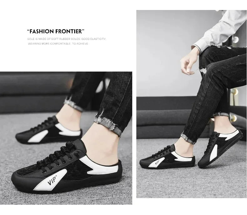Men's Sneakers Summer Slippers for Men Trendy Men's Flat Bottom Casual Shoes Soft Sole Support Shoes