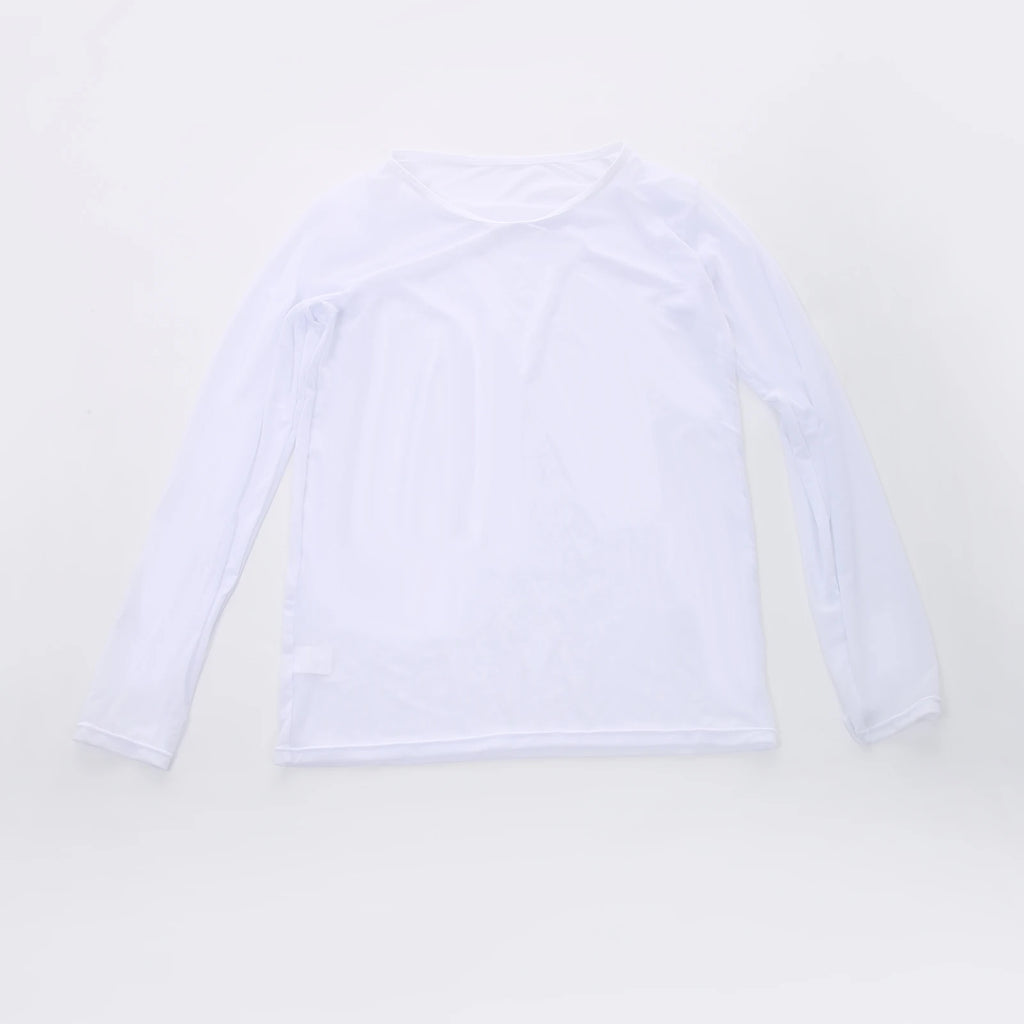 Men's Sexy T-Shirts Mesh Tee Shirt Undershirt Homme Long Sleeves Men T Shirts Male Transparent See through Shirts