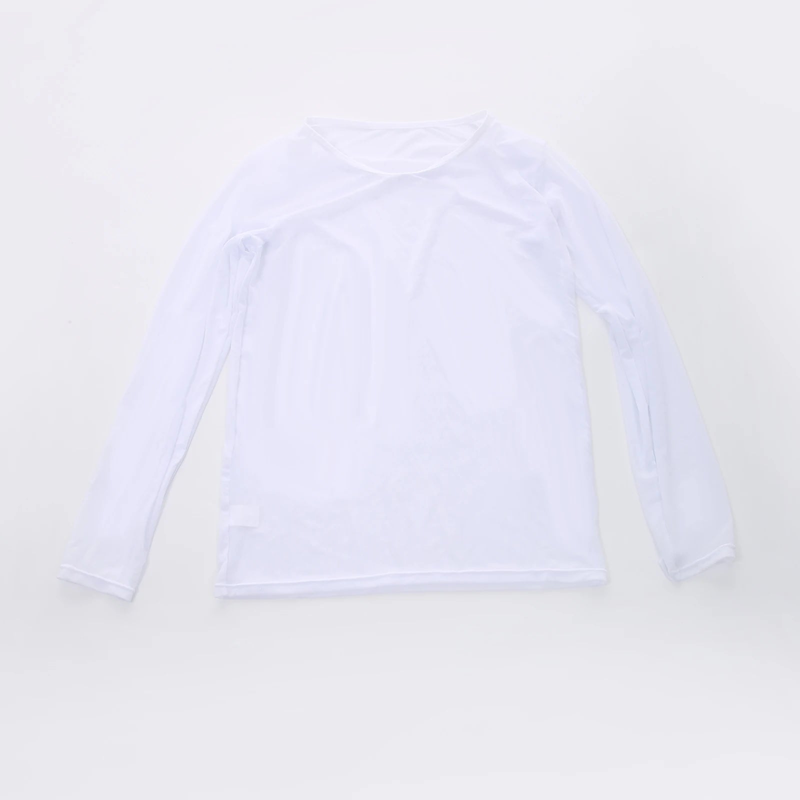 Men's Sexy T-Shirts Mesh Tee Shirt Undershirt Homme Long Sleeves Men T Shirts Male Transparent See through Shirts