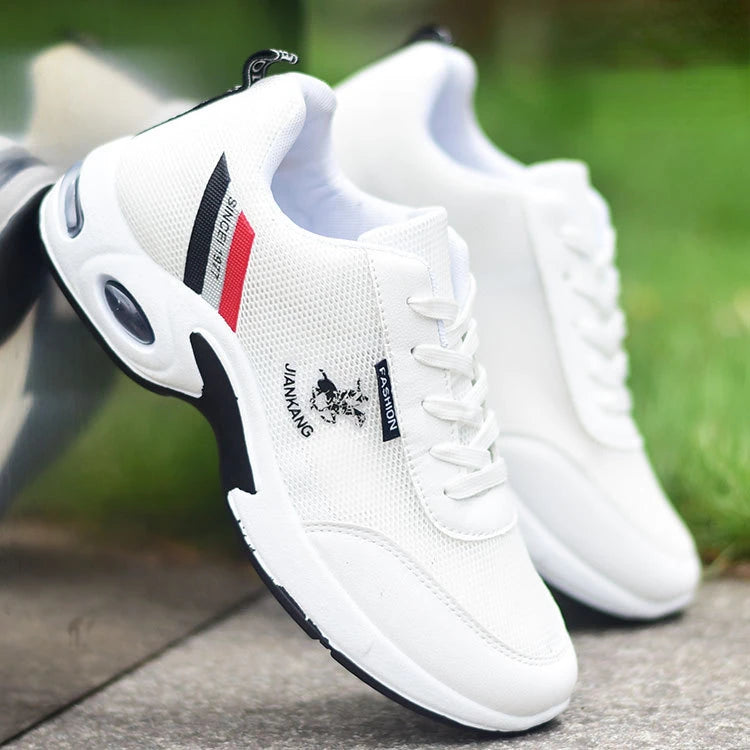 2026Men's Sneakers Versatile Air Cushion Running Shoes Men Platform Leather Vulcanized Shoes Breathable Men Casual Sport Shoes