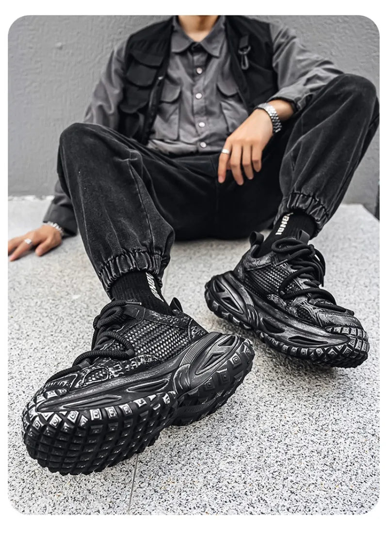 Shoes for Men Mesh Breathable Platform Sneakers Light Luxury High-end Casual Men Shoes Trend Comfort Men Shoes Кроссовки Мужские