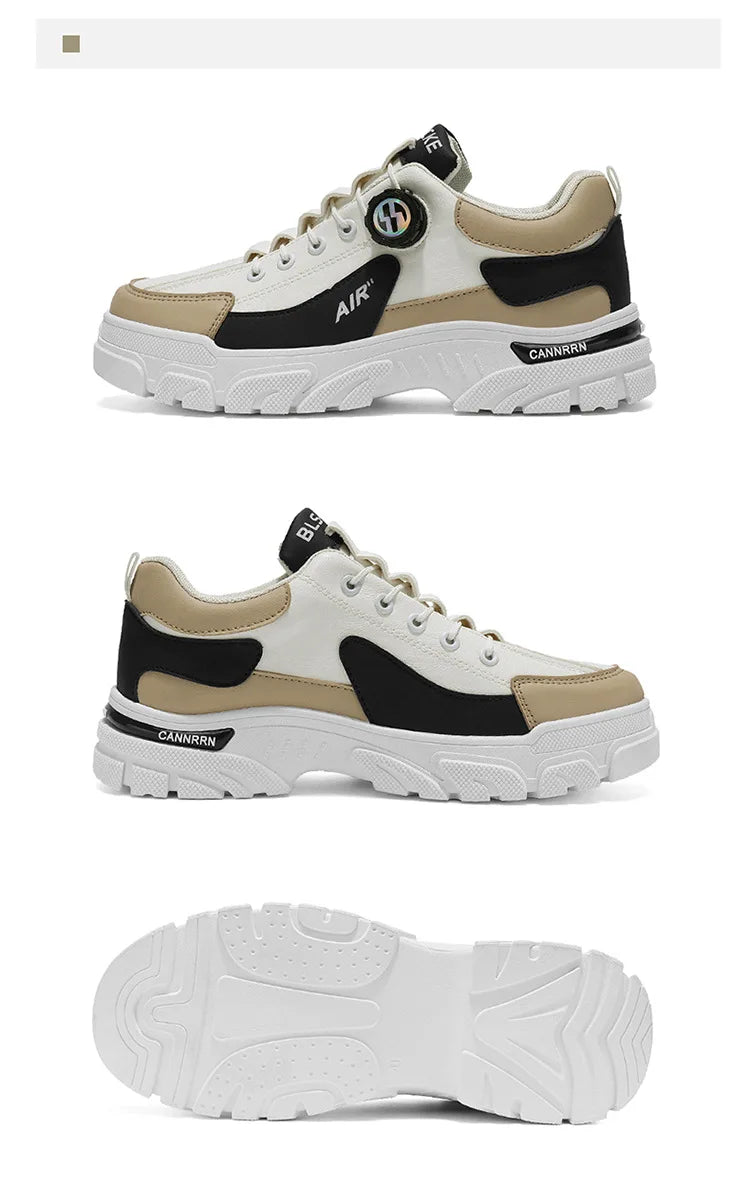 Brand Men Sneakers Leather Platform Casual Shoes for Men Outdoor Comfortable Walking Shoes Luxury Designer Men Running Shoes New