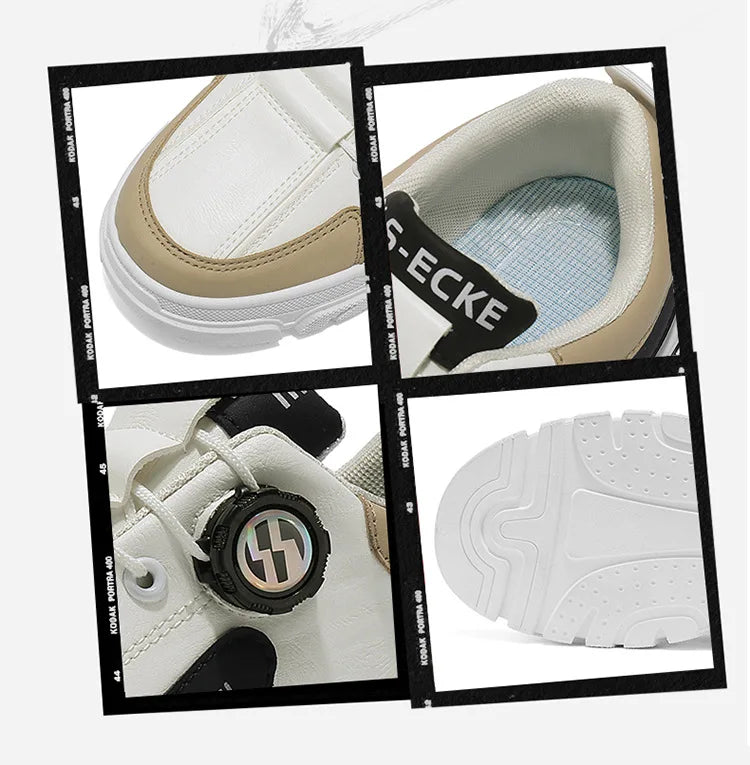 Brand Men Sneakers Leather Platform Casual Shoes for Men Outdoor Comfortable Walking Shoes Luxury Designer Men Running Shoes New