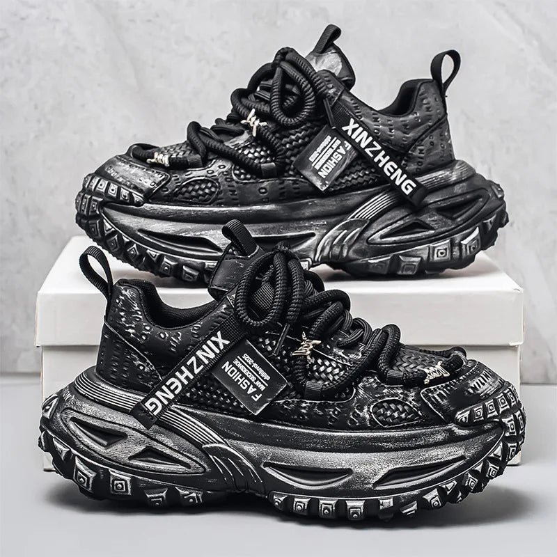 Shoes for Men Mesh Breathable Platform Sneakers Light Luxury High-end Casual Men Shoes Trend Comfort Men Shoes Кроссовки Мужские