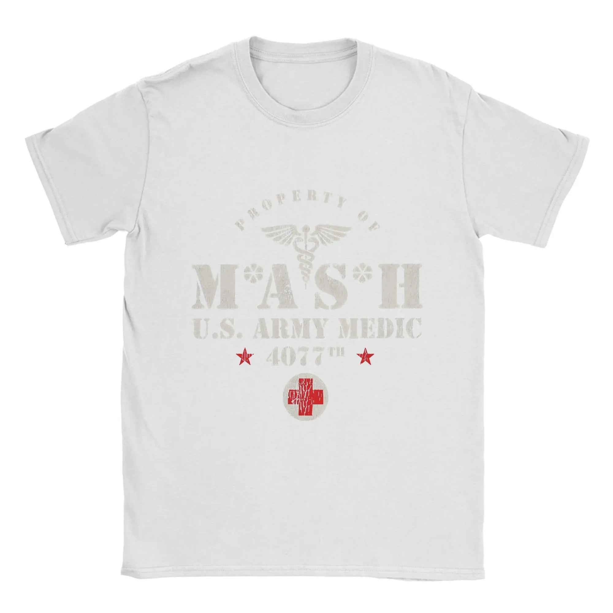 Men's MASH 4077  T Shirts  Cotton Clothes Awesome Short Sleeve Crew Neck Tees Plus Size T-Shirts