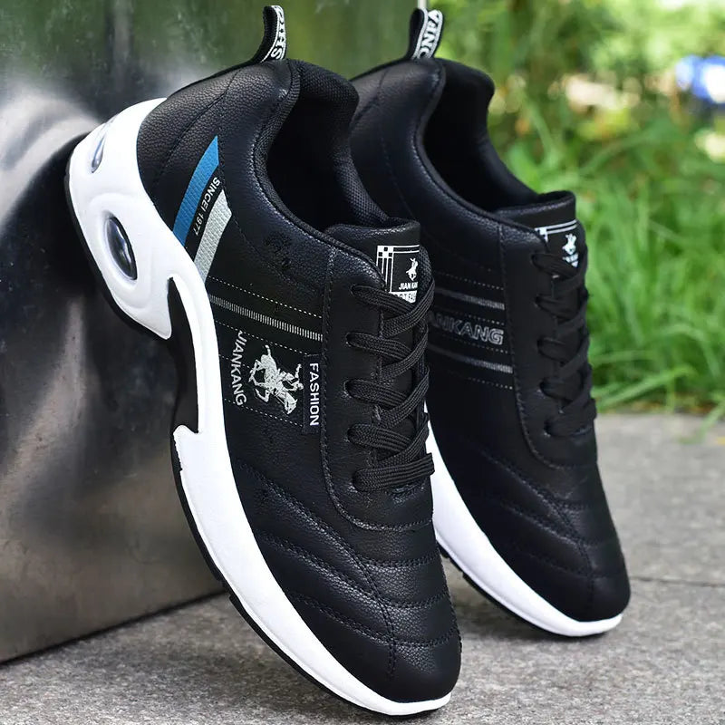 2026Men's Sneakers Versatile Air Cushion Running Shoes Men Platform Leather Vulcanized Shoes Breathable Men Casual Sport Shoes