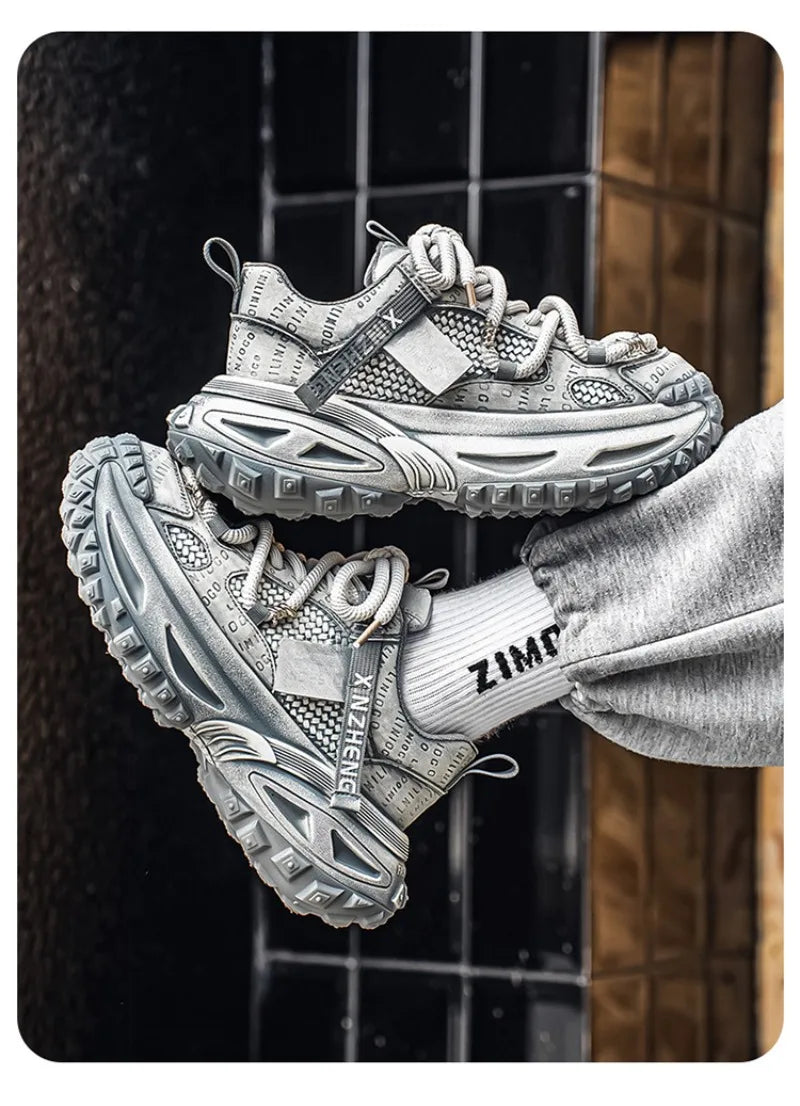 Shoes for Men Mesh Breathable Platform Sneakers Light Luxury High-end Casual Men Shoes Trend Comfort Men Shoes Кроссовки Мужские