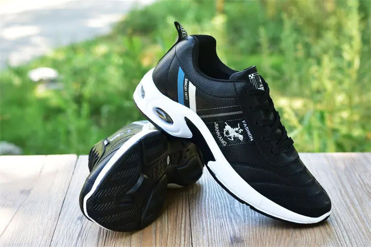 2026Men's Sneakers Versatile Air Cushion Running Shoes Men Platform Leather Vulcanized Shoes Breathable Men Casual Sport Shoes