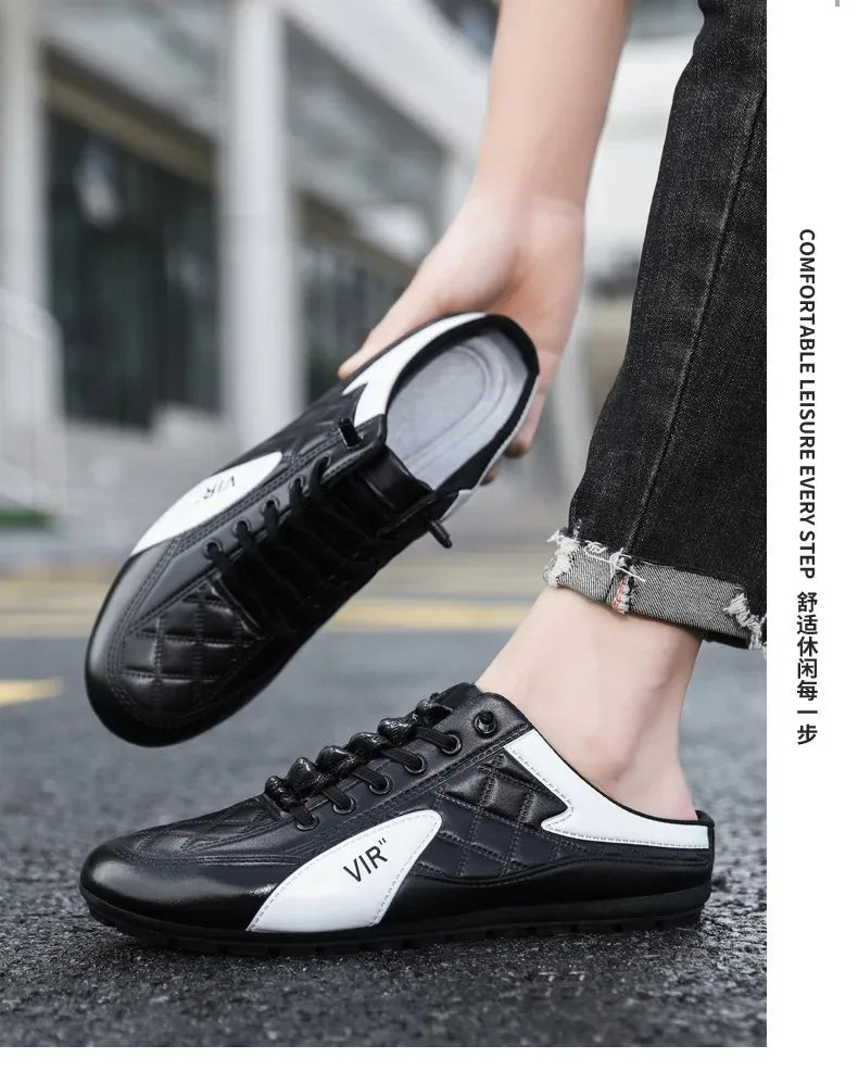 Men's Sneakers Summer Slippers for Men Trendy Men's Flat Bottom Casual Shoes Soft Sole Support Shoes