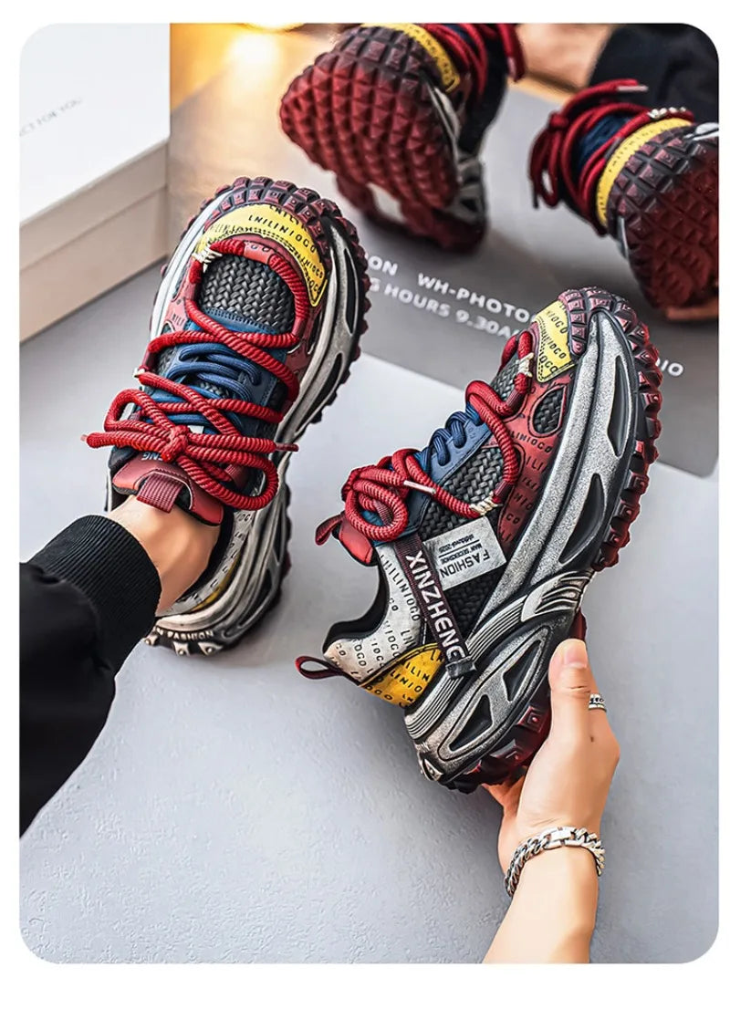 Shoes for Men Mesh Breathable Platform Sneakers Light Luxury High-end Casual Men Shoes Trend Comfort Men Shoes Кроссовки Мужские