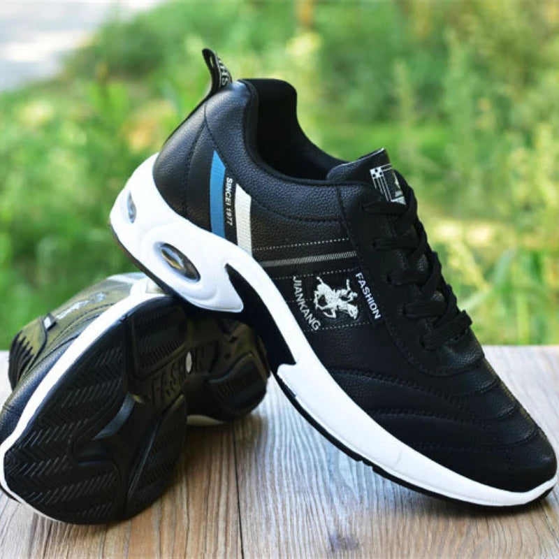 2026Men's Sneakers Versatile Air Cushion Running Shoes Men Platform Leather Vulcanized Shoes Breathable Men Casual Sport Shoes