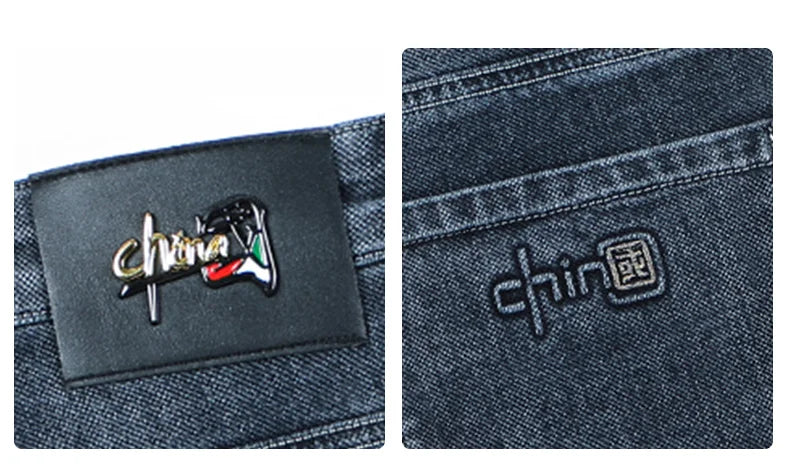 2024 Spring Autumn New Business Straight Jeans Men Embroidery Casual Versatile Fashion Mens Clothing Denim Trousers Male Clothes
