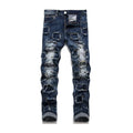 2026 Punk Y2K Style Rivet Design Black Slim Jeans Pants For Men Clothing Streetwear New Rock Cotton Long Trousers Ropa Hombre