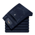 2024 Spring Autumn New Business Straight Jeans Men Embroidery Casual Versatile Fashion Mens Clothing Denim Trousers Male Clothes