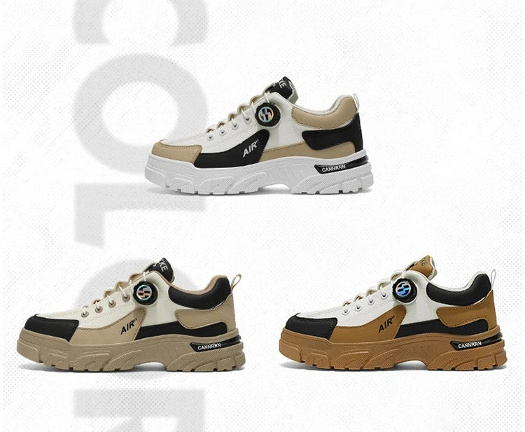 Brand Men Sneakers Leather Platform Casual Shoes for Men Outdoor Comfortable Walking Shoes Luxury Designer Men Running Shoes New