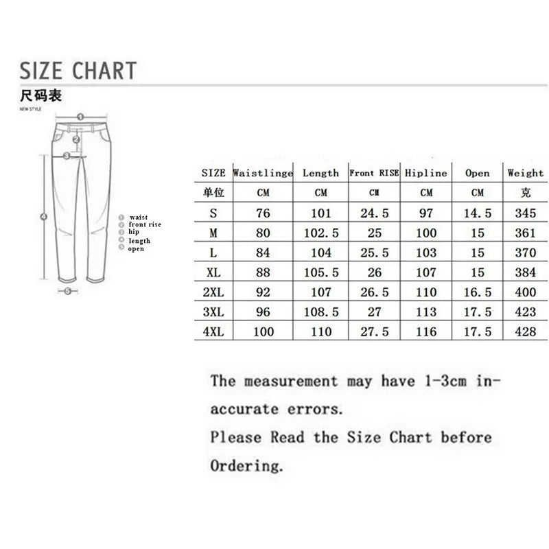 New Spring New Hot Sale Stretch Men's Jeans Fashion Trendy Casual Knee Wear-Resistant Comfortable Zipper Feet Skateboard Pants