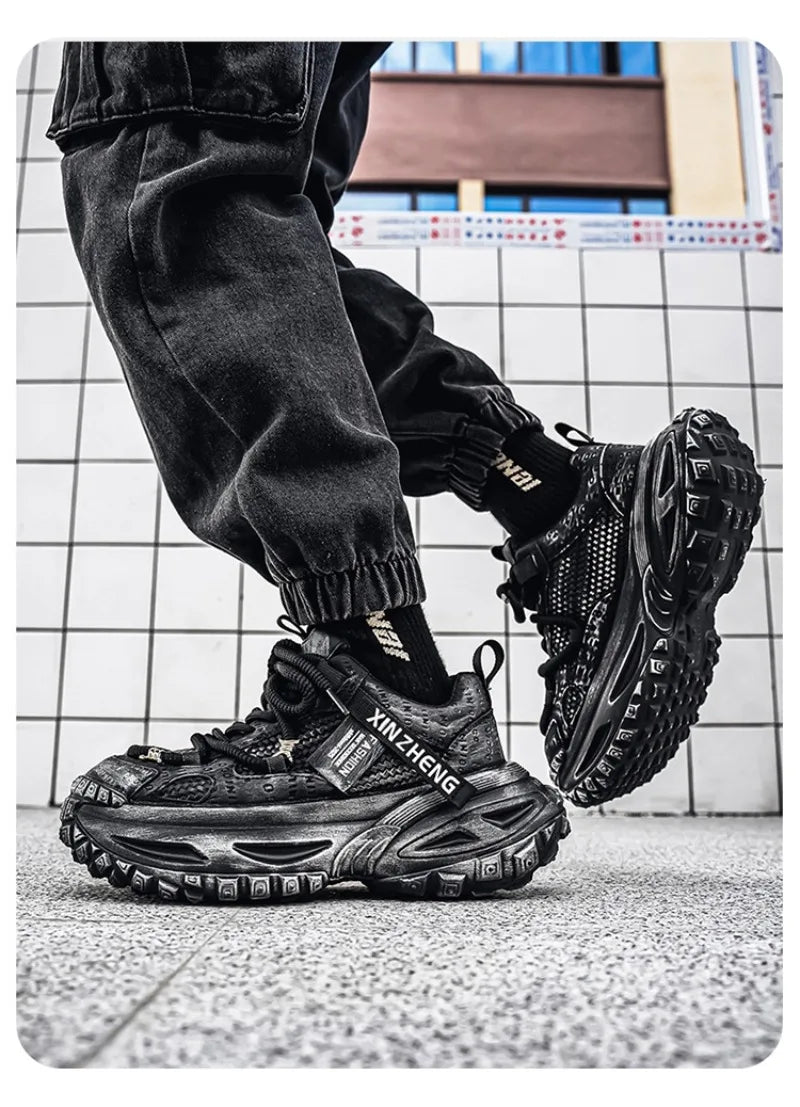 Shoes for Men Mesh Breathable Platform Sneakers Light Luxury High-end Casual Men Shoes Trend Comfort Men Shoes Кроссовки Мужские