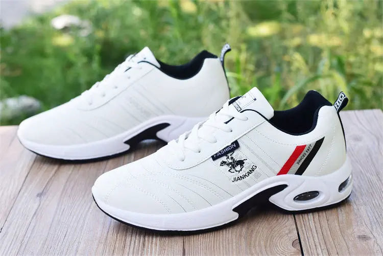 2026Men's Sneakers Versatile Air Cushion Running Shoes Men Platform Leather Vulcanized Shoes Breathable Men Casual Sport Shoes